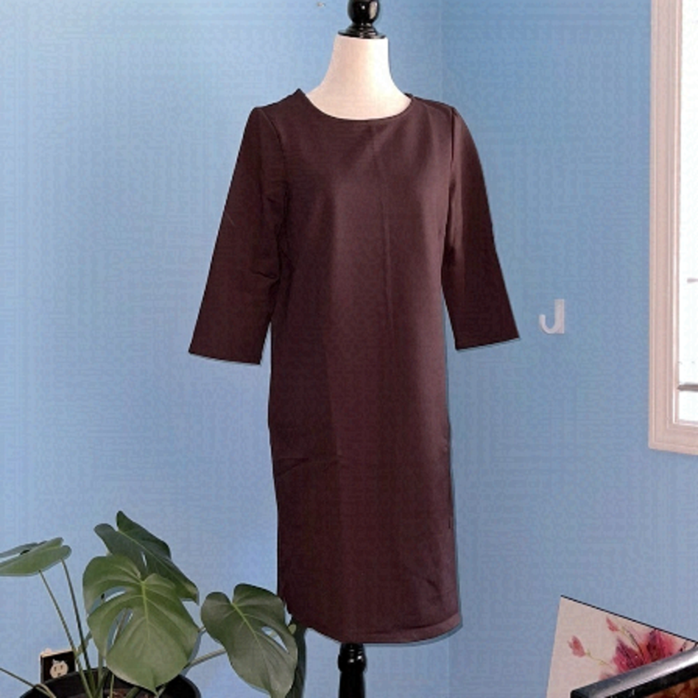 𝅺NEW Live a Little Brown Shift Dress US S
